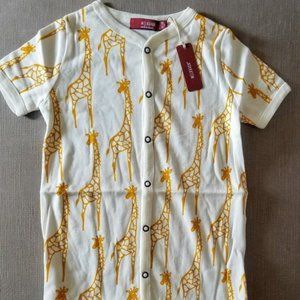 Milkbarn Shortall Giraffe Pajamas NWT 12-18 months